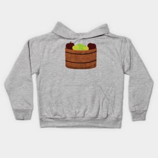 Rustic Barrel of Apples Kids Hoodie